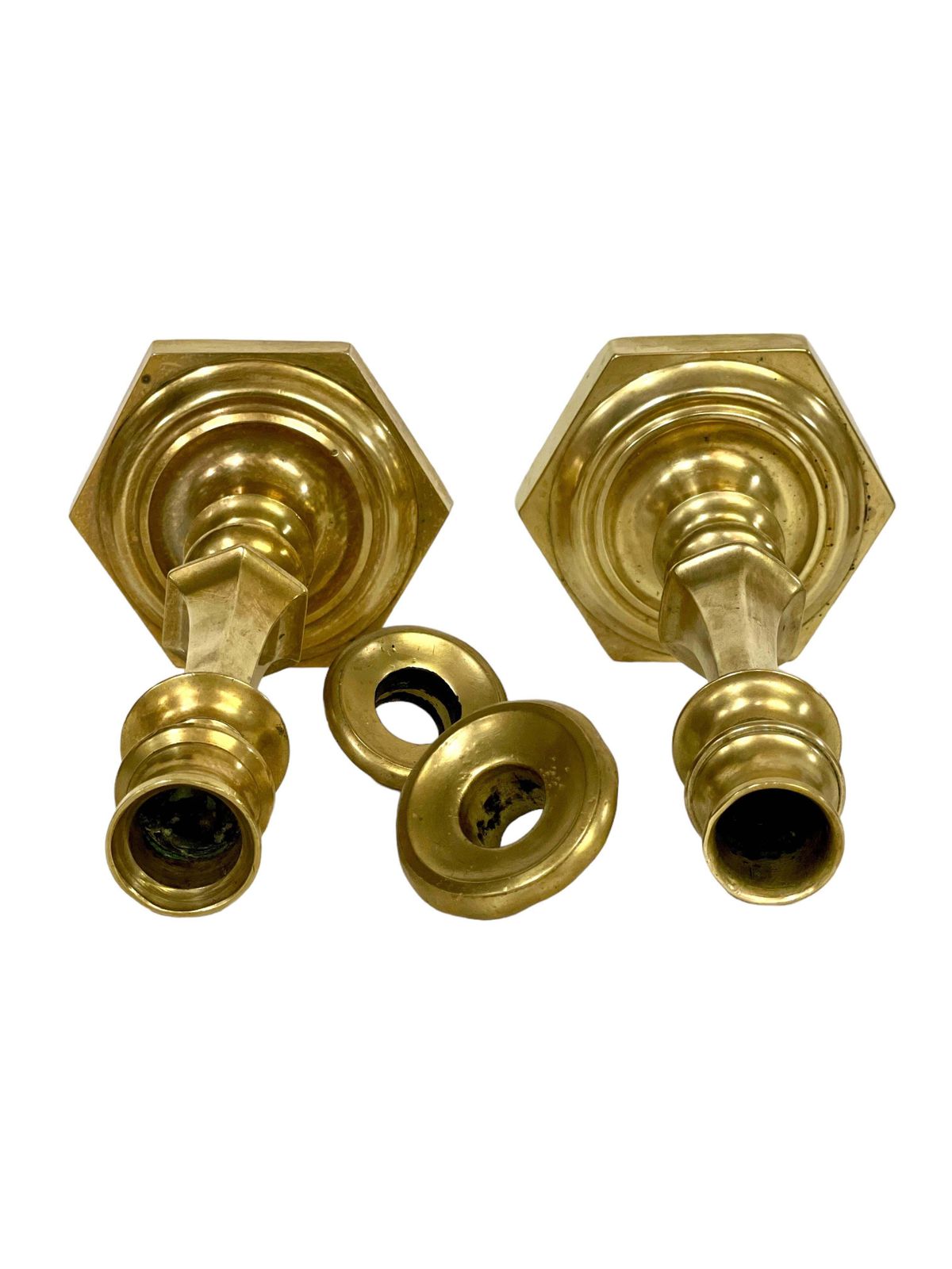 19th Century Pair Of Gilt Bronze Baluster Candlesticks photo vinterior