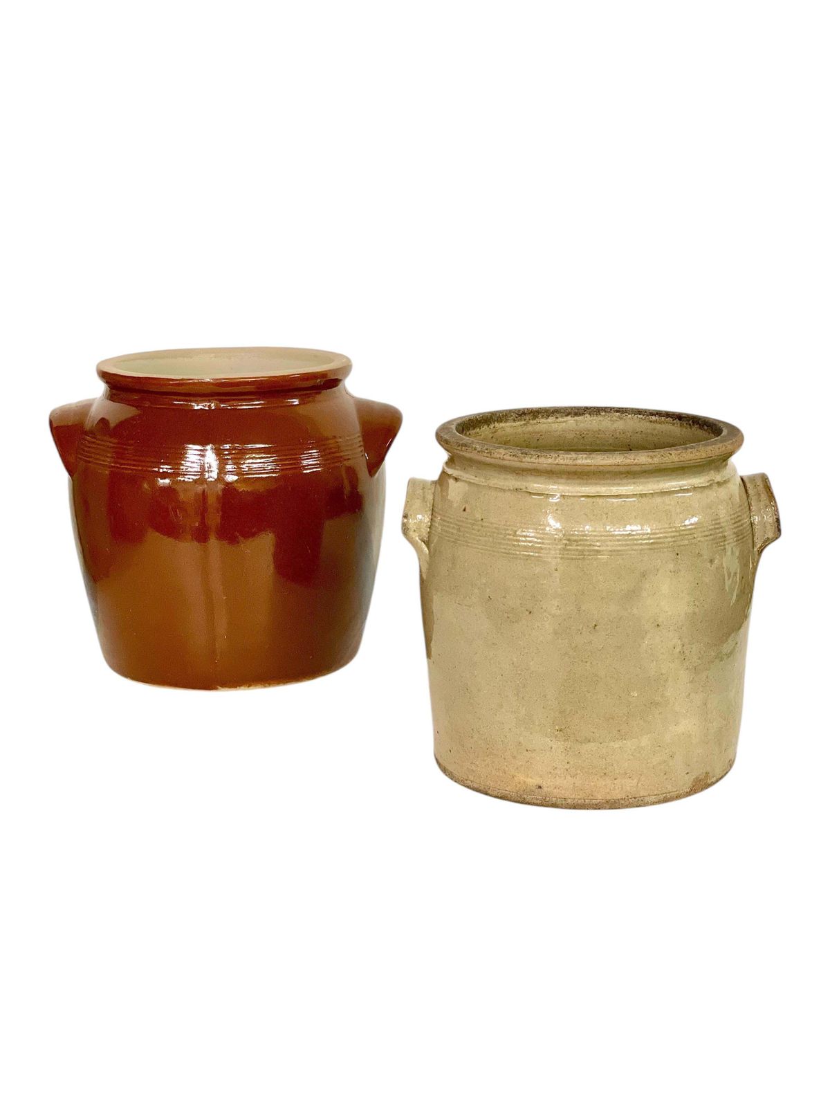 19th Century Set Of Four Glazed Terracotta Confit Pots photo vintage