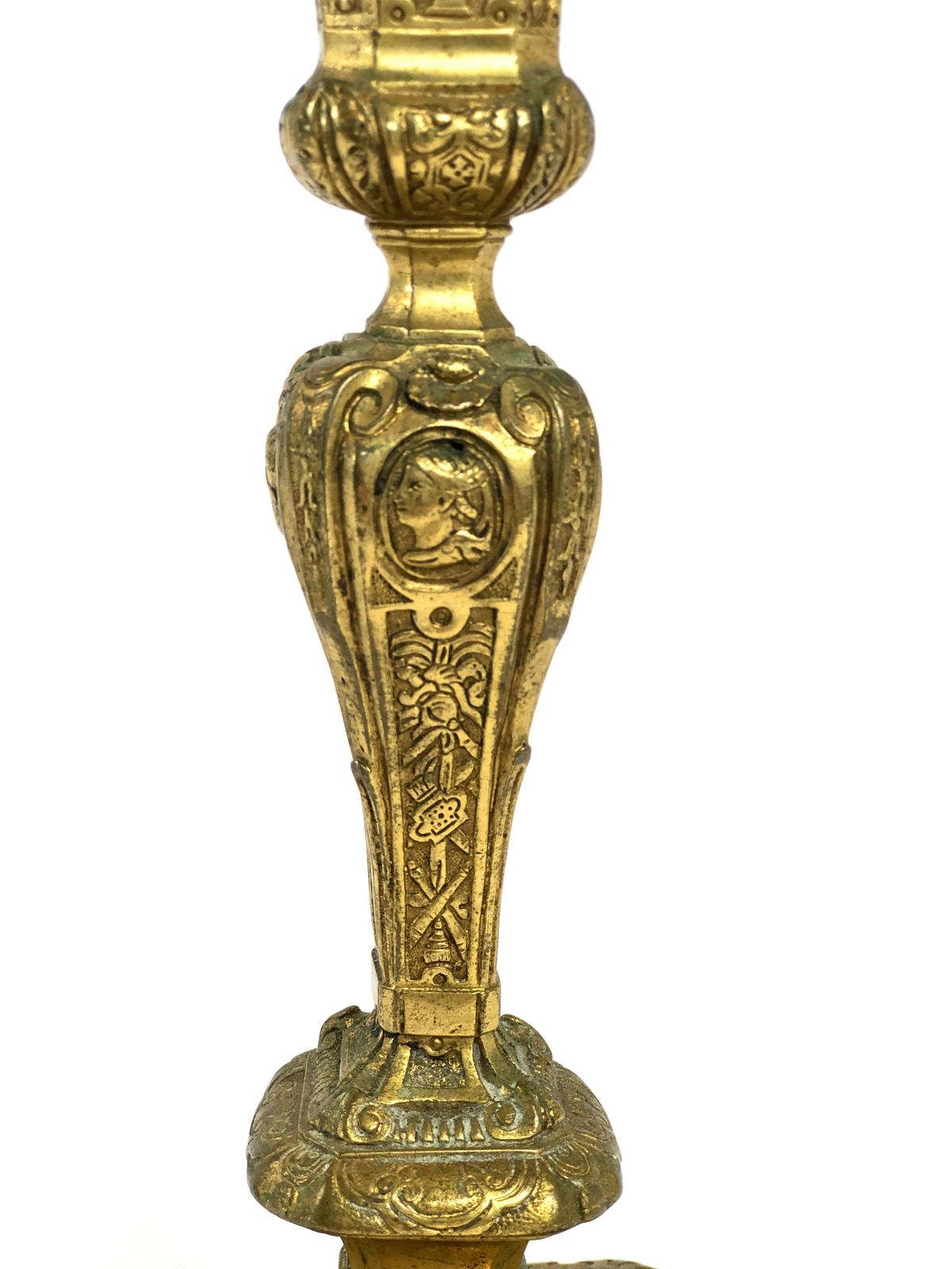 19th Century French Louis XIV Syle Gilt Bronze Candelabra photo furniture