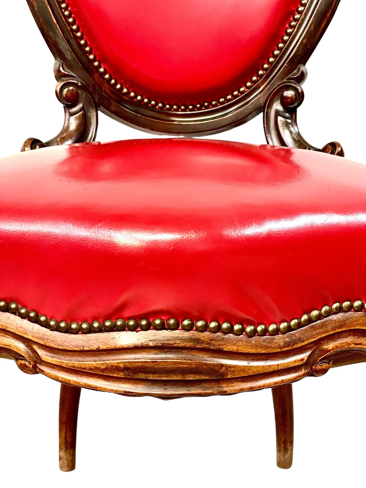 19th Century Set Of Four French Red Leather Dining Chairs photo 2227.0