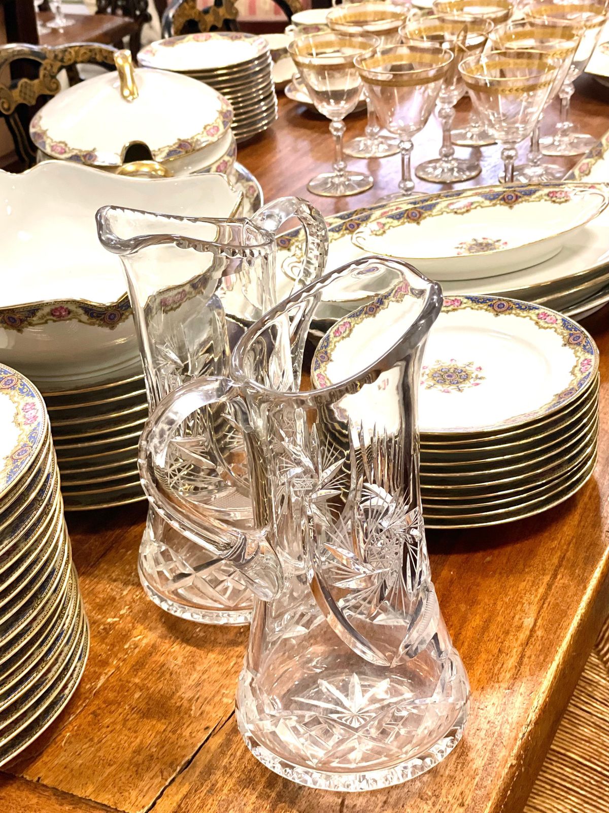 photo buy Pair Of  Crystal Carafes In The Saint Louis Style 20th Century