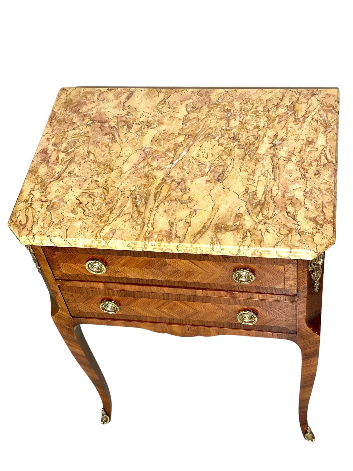 19th Century French Transition Style Petite Commode With Marble Top photo for sale