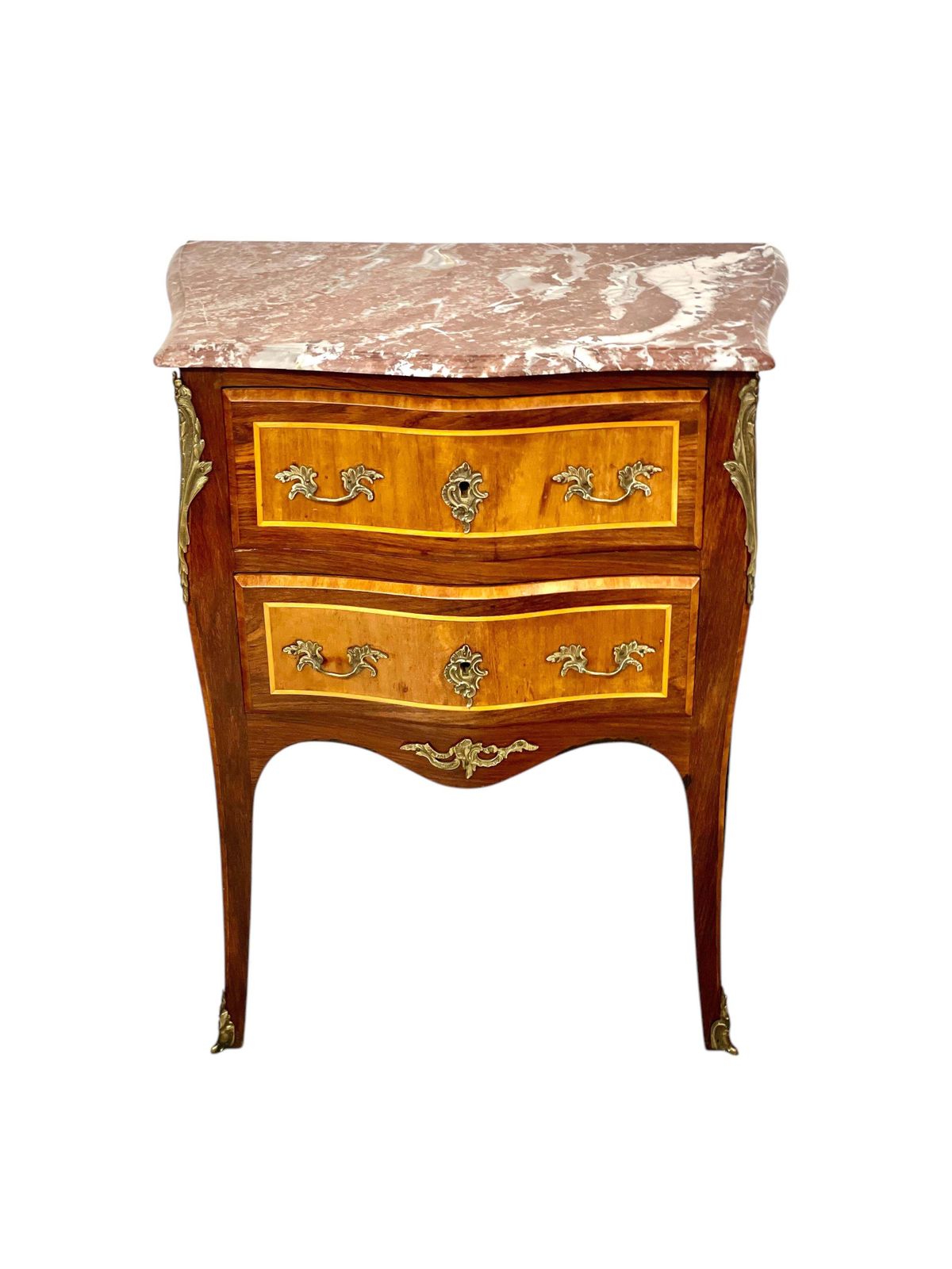 Louis XV Style Petite Marquetry Commode 19th Century photo furniture