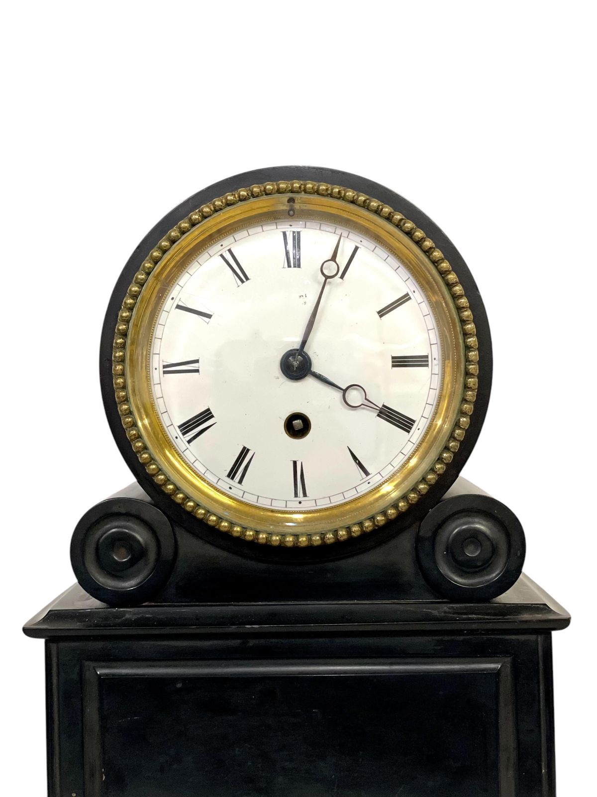 19th Century Black Marble Mantel Clock photo furniture