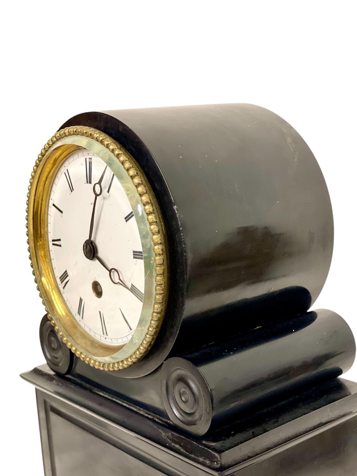 19th Century Black Marble Mantel Clock photo buy
