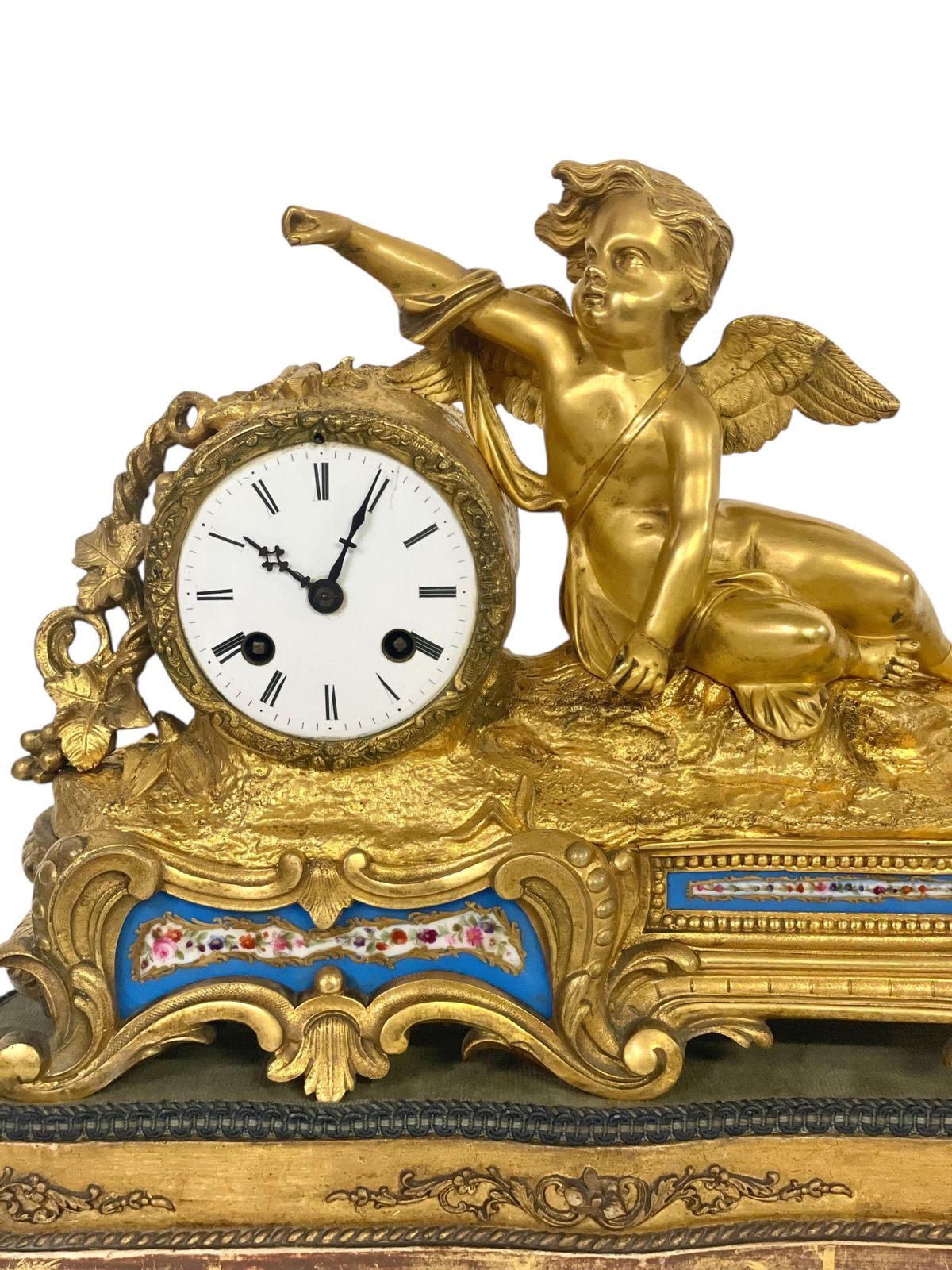 19th Century Gilt Bronze And Porcelain Clock By "Miroy Frères" photo furniture