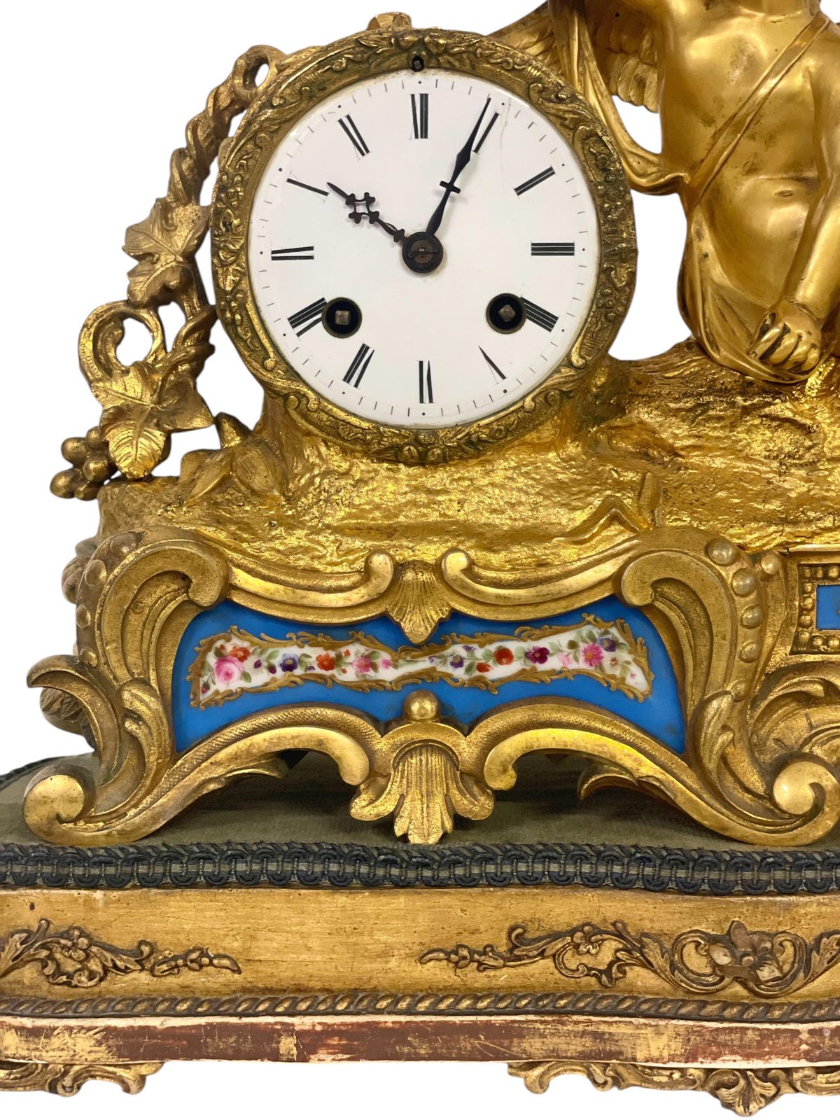 19th Century Gilt Bronze And Porcelain Clock By "Miroy Frères" photo vinterior