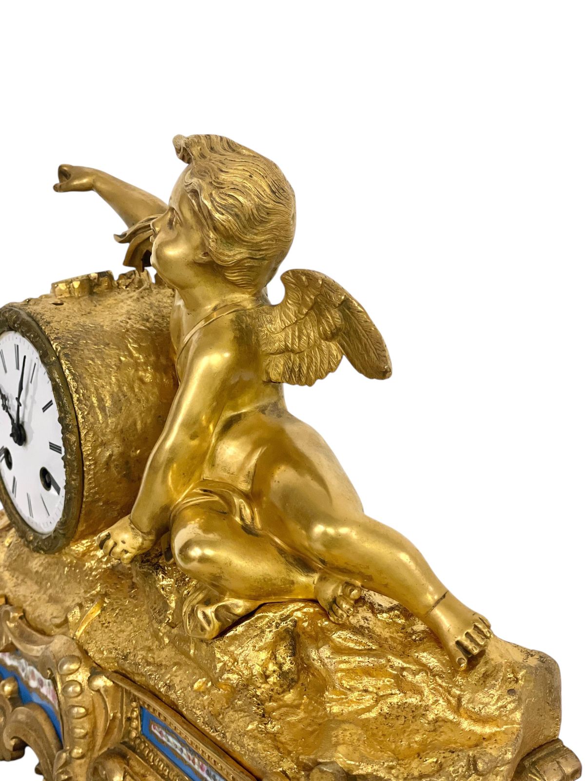 photo furniture 19th Century Gilt Bronze And Porcelain Clock By "Miroy Frères"