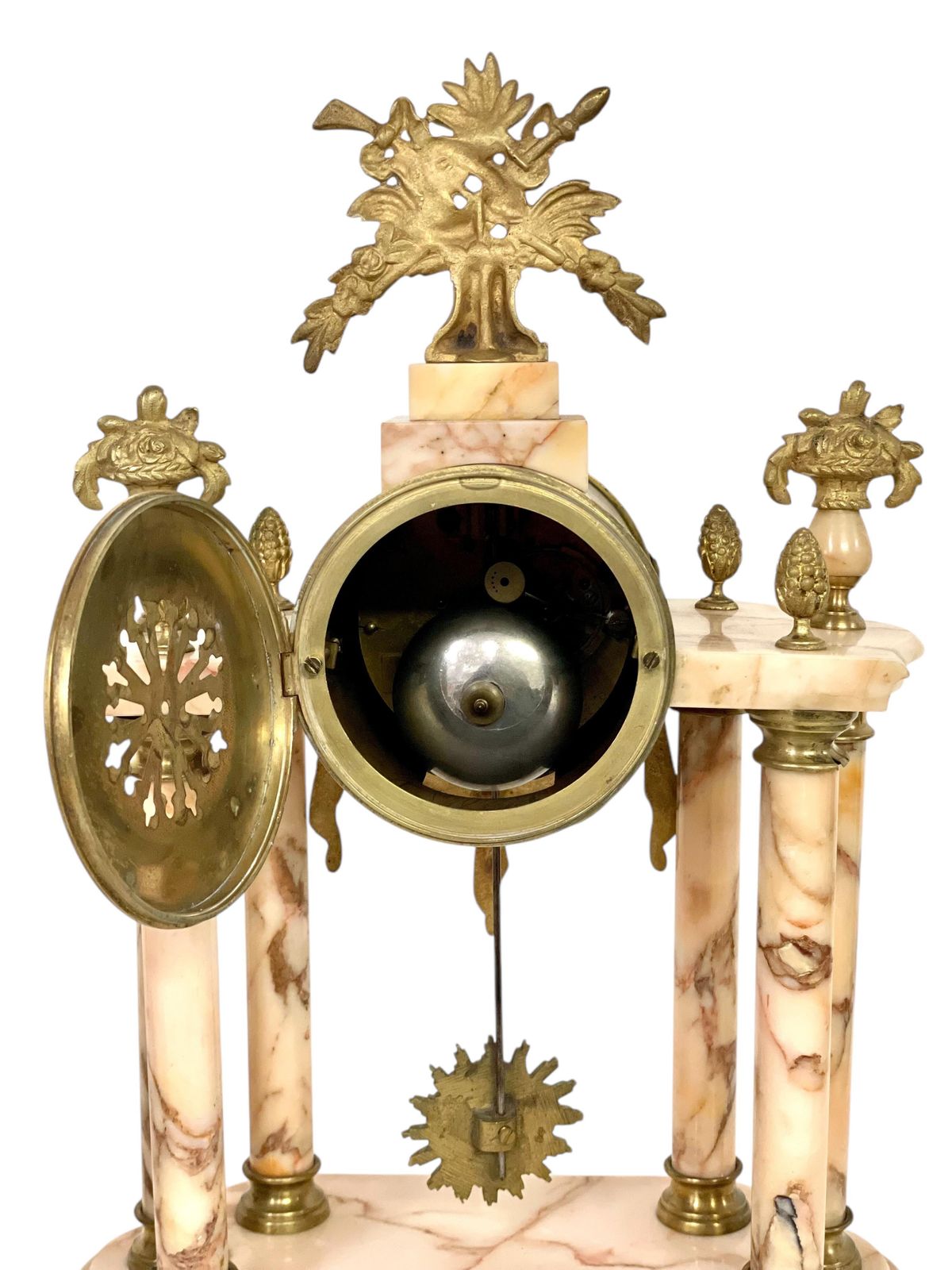 2899.0 19th Century Large Marble And Ormolu Clock Garniture photo