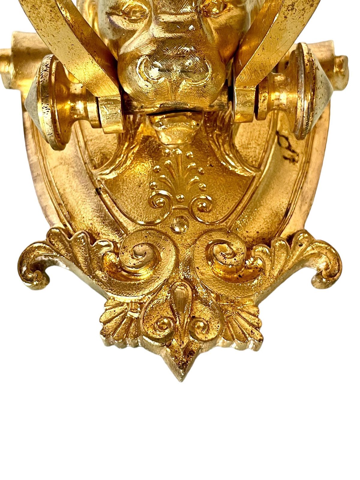 19th Century Lion's Head Door Knocker In Gilt Bronze photo Home Fixtures
