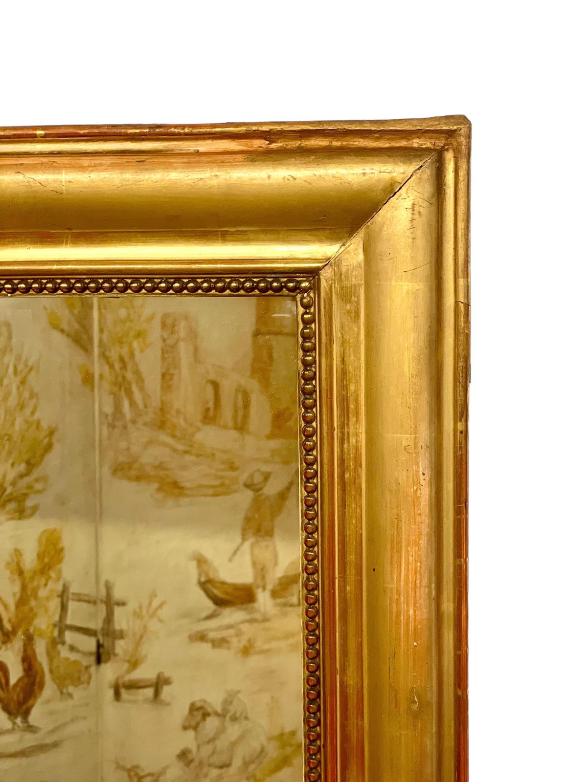 19th Century French Neoclassical Giltwood Trumeau Mirror photo for sale