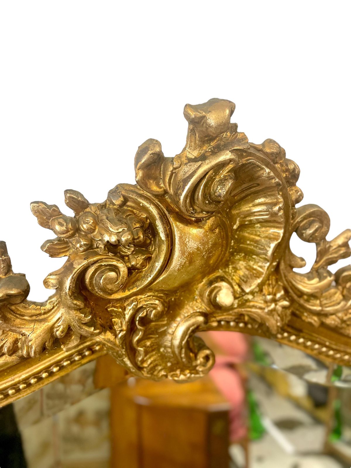 19th Century Louis XV Style Gilt Overmantle Mirror photo furniture