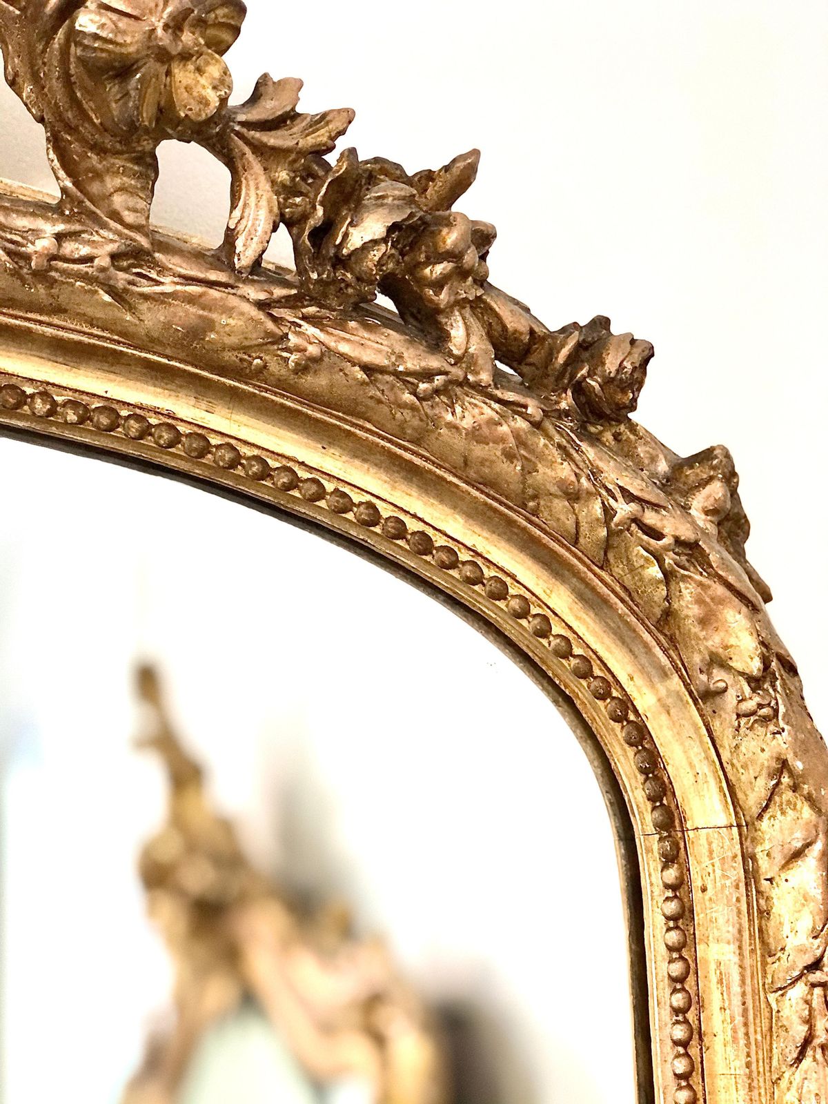 19th Century Neoclassical Grand Giltwood Mirror photo for sale