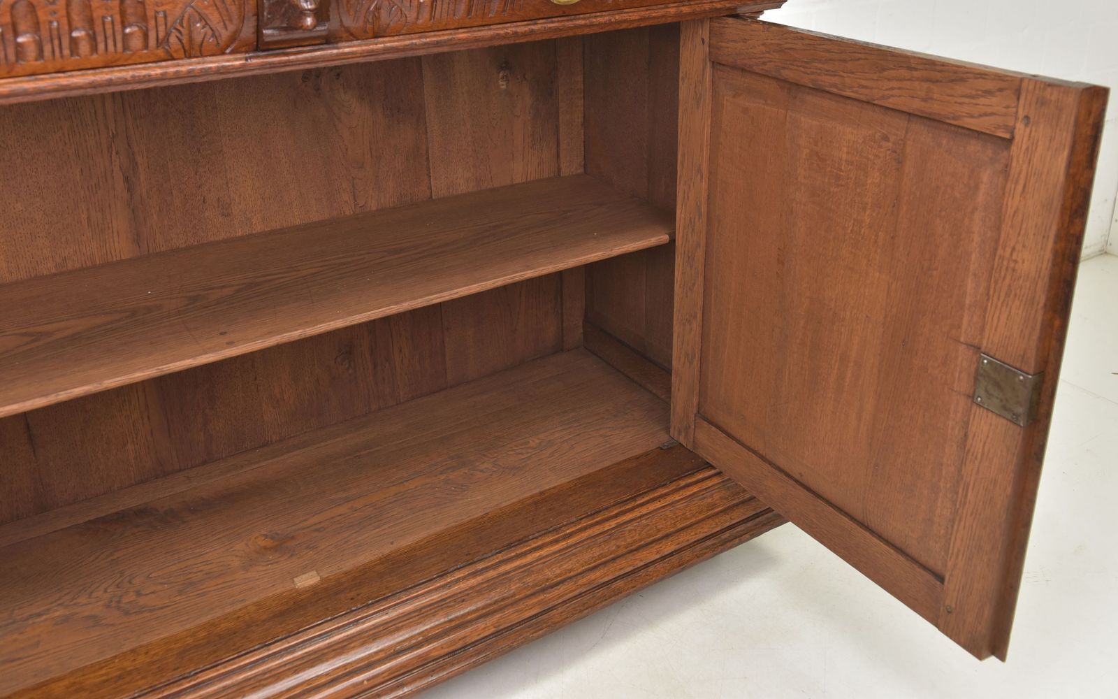 Antique! Sideboard, Chest Of Drawers, Restored, Solid Oak, Wilhelminian Style, Circa 1900 photo 975.0