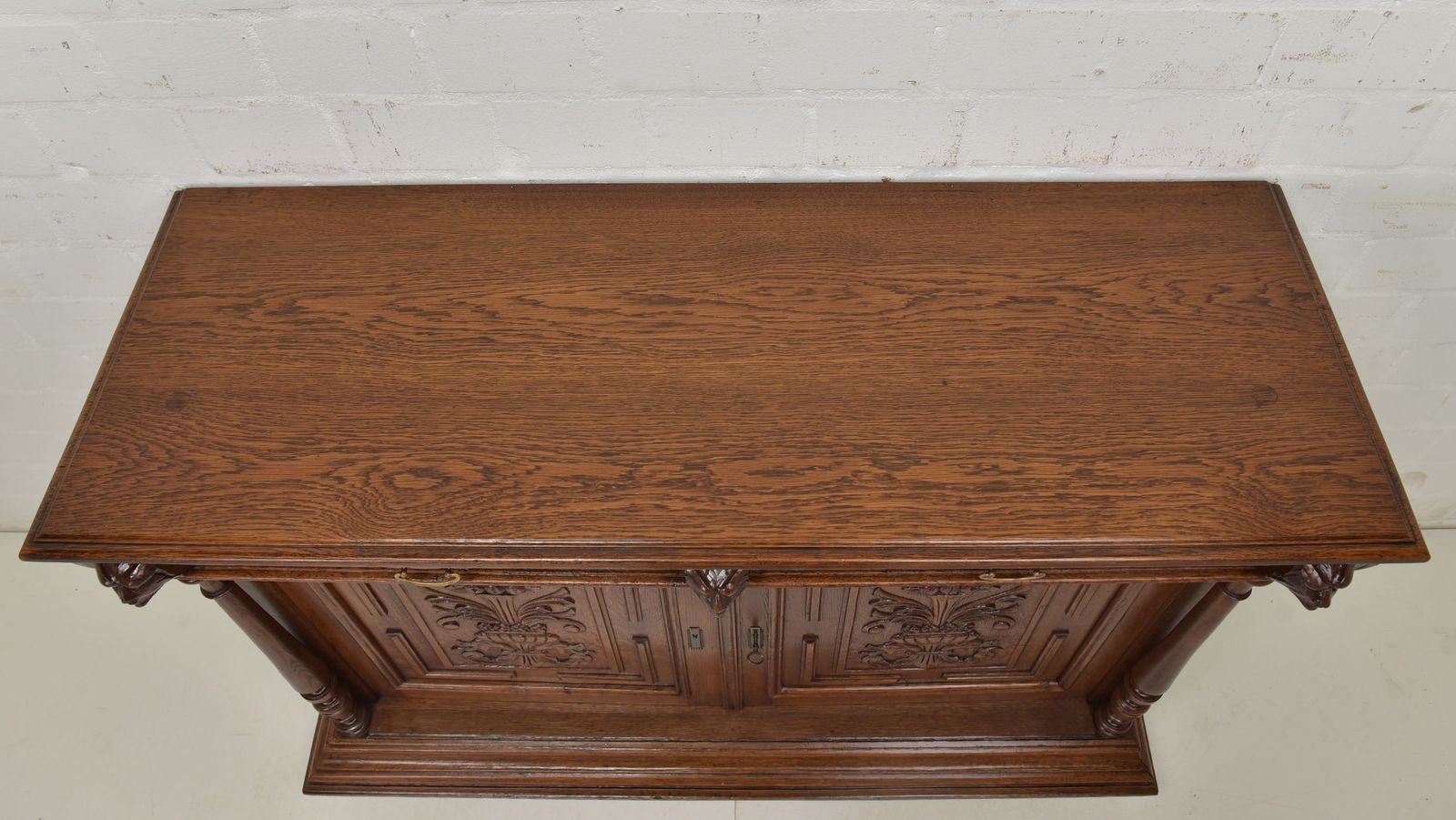 Antique! Sideboard, Chest Of Drawers, Restored, Solid Oak, Wilhelminian Style, Circa 1900 photo vinterior