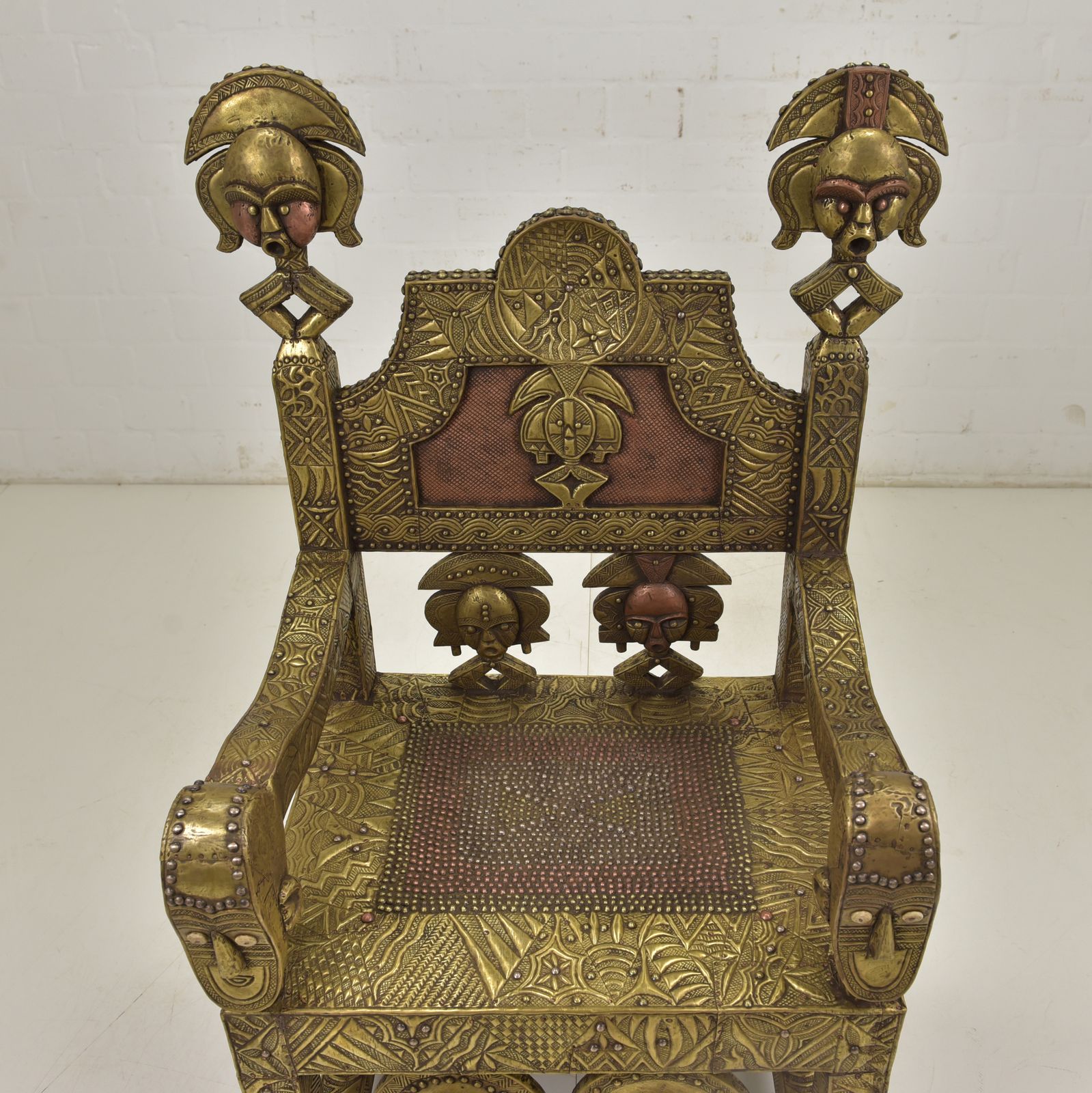 Original Chief's Seating Group Africa Cameroon Gabon Throne Group Royal 1966 photo vintage