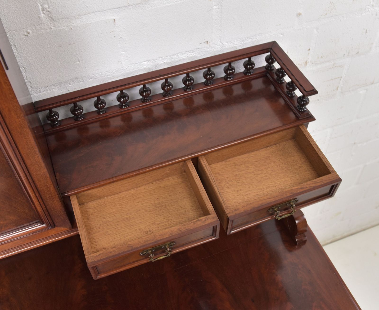 Antique! Ladies' Desk Restored Wilhelminian / Art Nouveau Mahogany Secretary photo vinterior