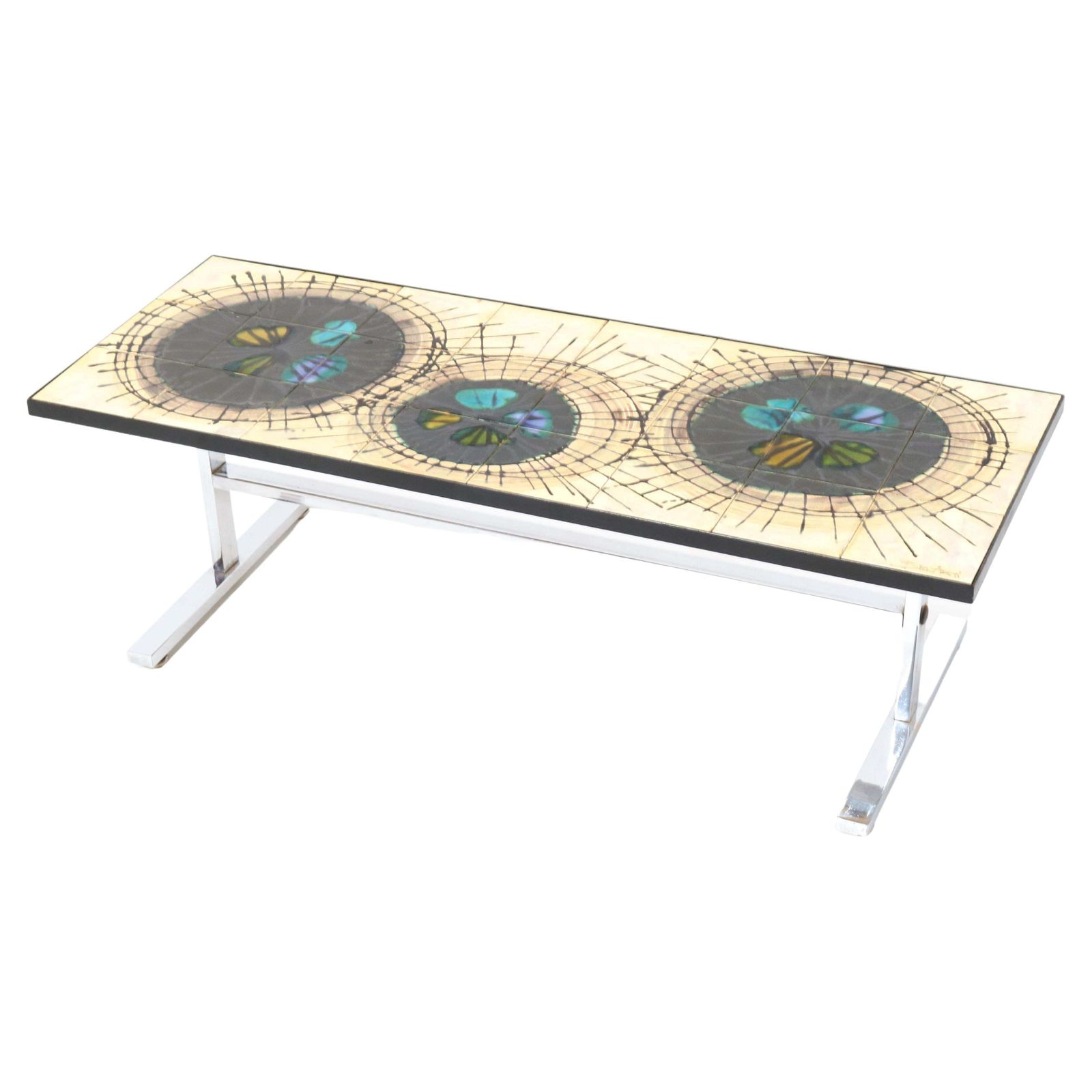 Belgium Mid Century Modern Ceramic Coffee Table By Juliette Belarti, 1960s