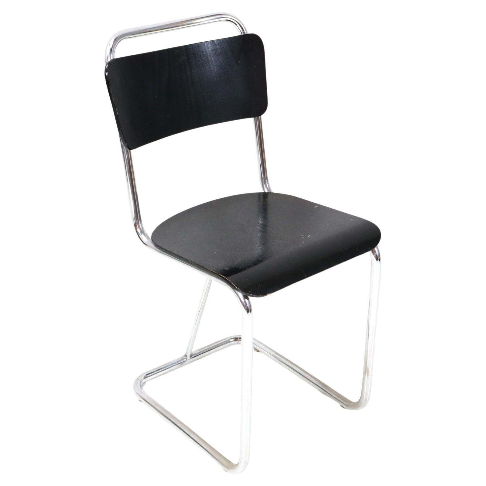 Rationalist  Bauhaus Tubular Side Chair, 1930s