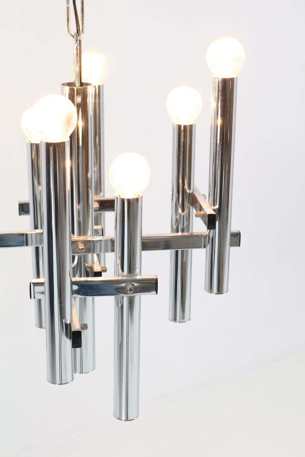 Mid Century Modern Italian Chandelier In The Style Of Gaetano Sciolari photo vinterior