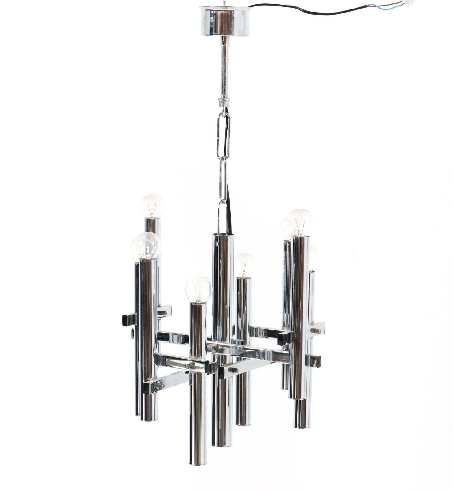 Mid Century Modern Italian Chandelier In The Style Of Gaetano Sciolari photo buy