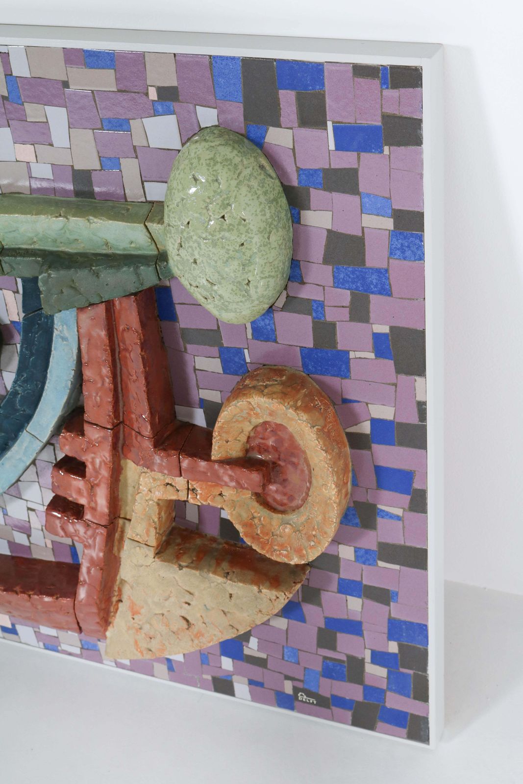 Dutch Mid Century Modern Ceramic Artwork By Porceleyne Fles Delft, 1970s photo Home Decor
