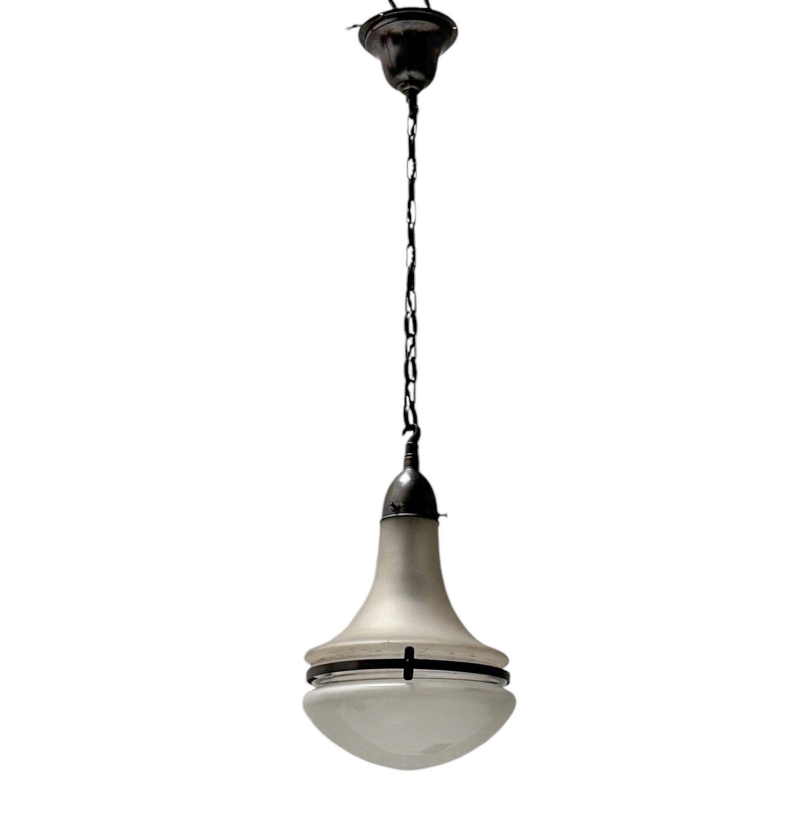 Peter Behrens Art Nouveau Luzette Pendant Lamp For Siemens, 1900s photo Lighting