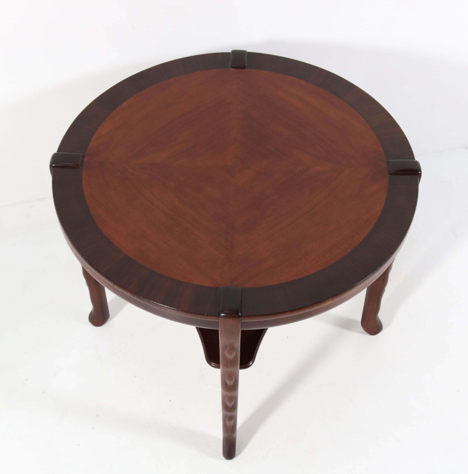 Walnut Art Deco Amsterdamse School Coffee Table By 'T Woonhuys Amsterdam, 1920s photo Furniture