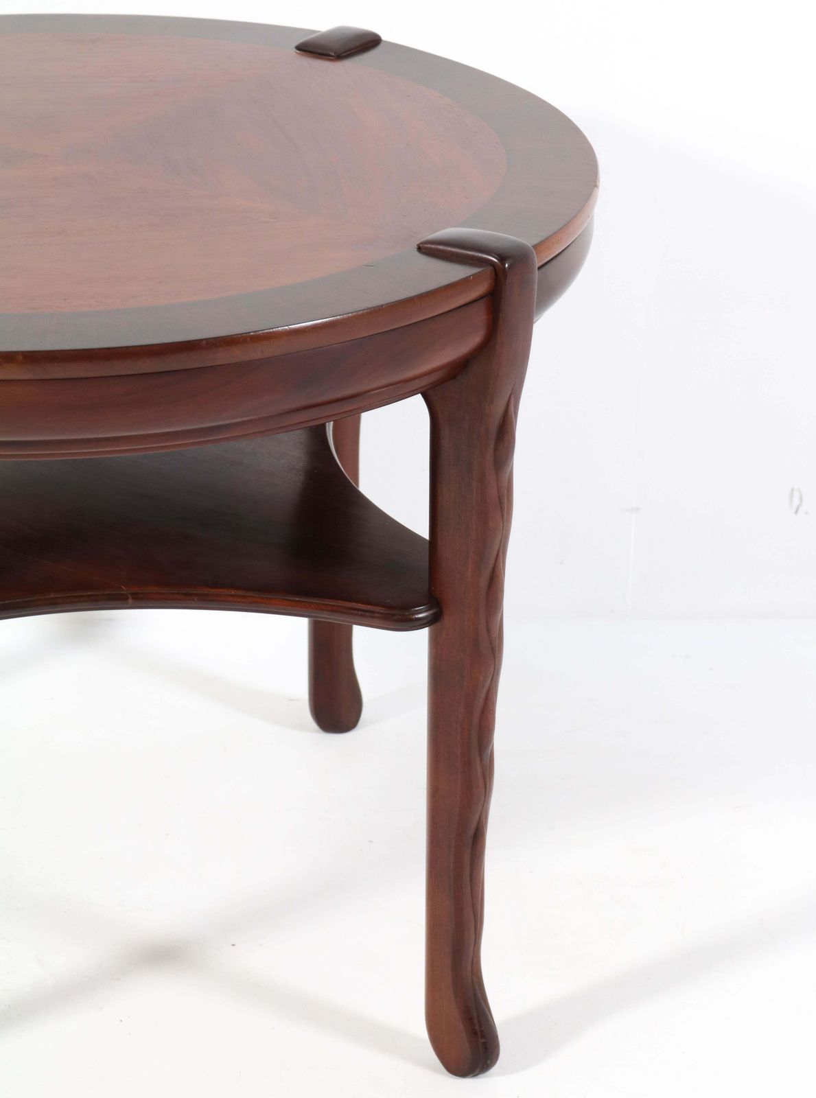 photo furniture Walnut Art Deco Amsterdamse School Coffee Table By 'T Woonhuys Amsterdam, 1920s