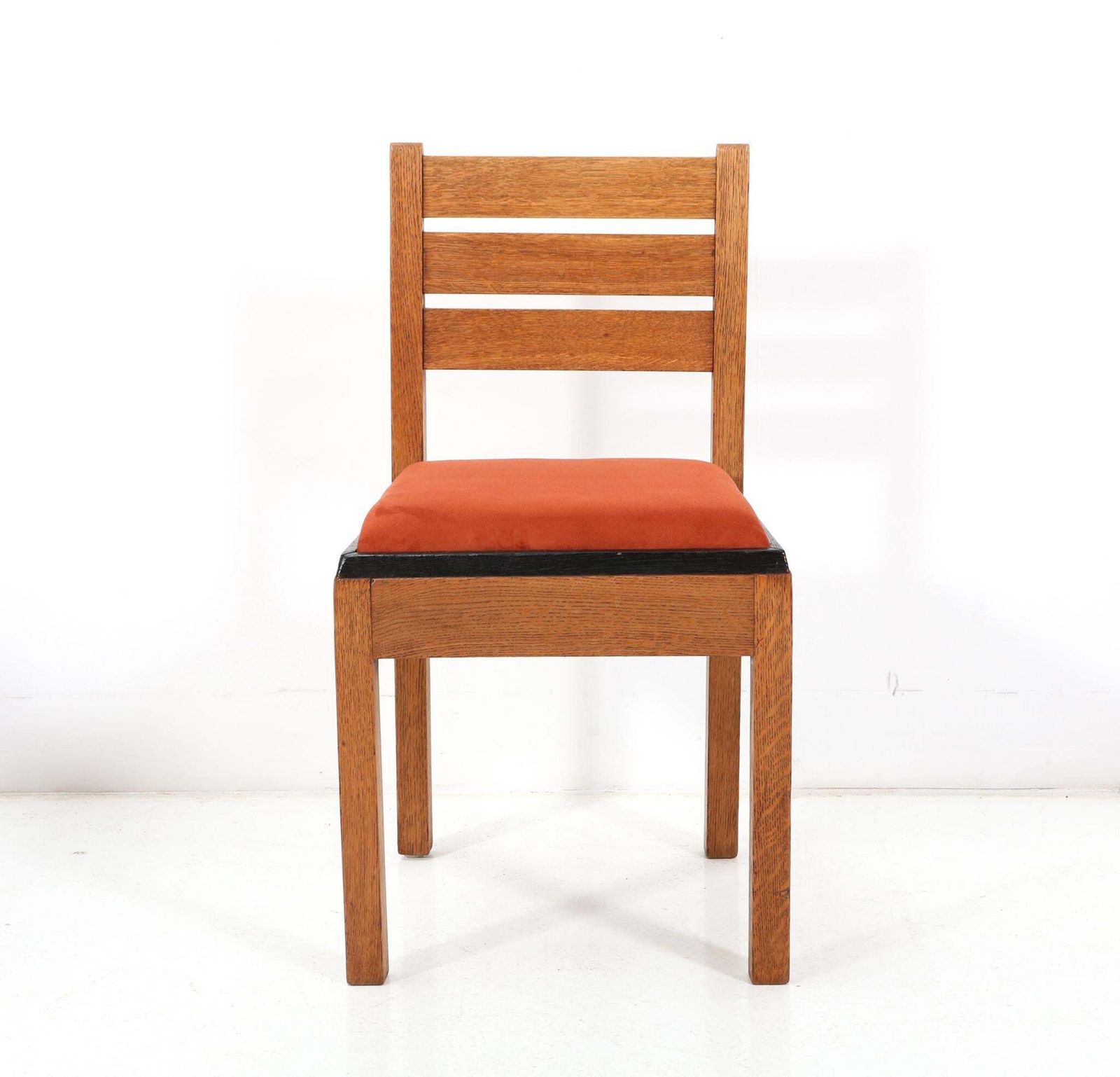 Oak Art Deco Modernist Side Chair By Jan Brunott, 1920s photo furniture
