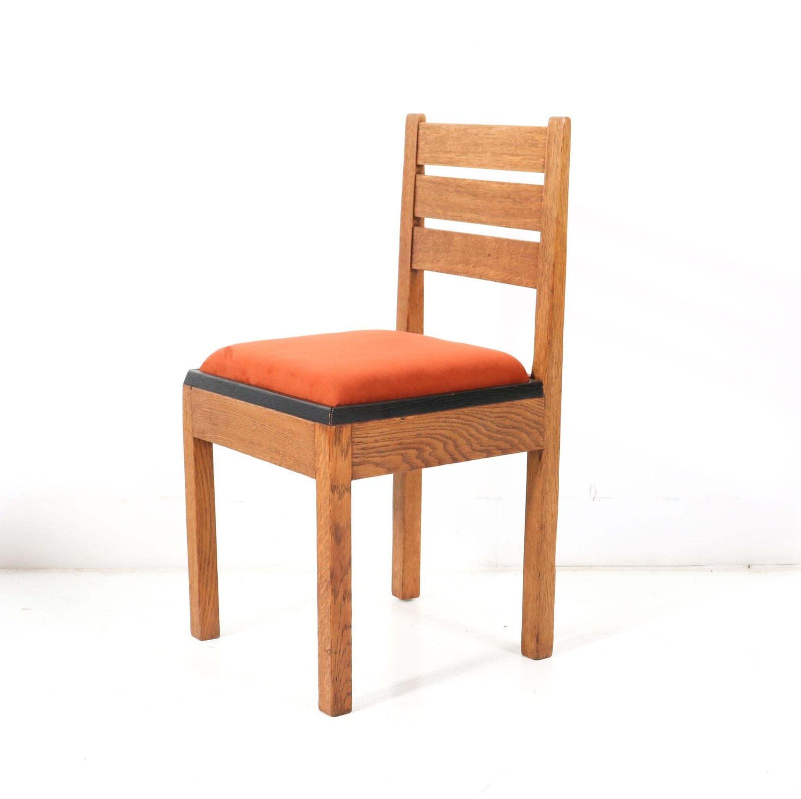 Oak Art Deco Modernist Side Chair By Jan Brunott, 1920s photo Furniture