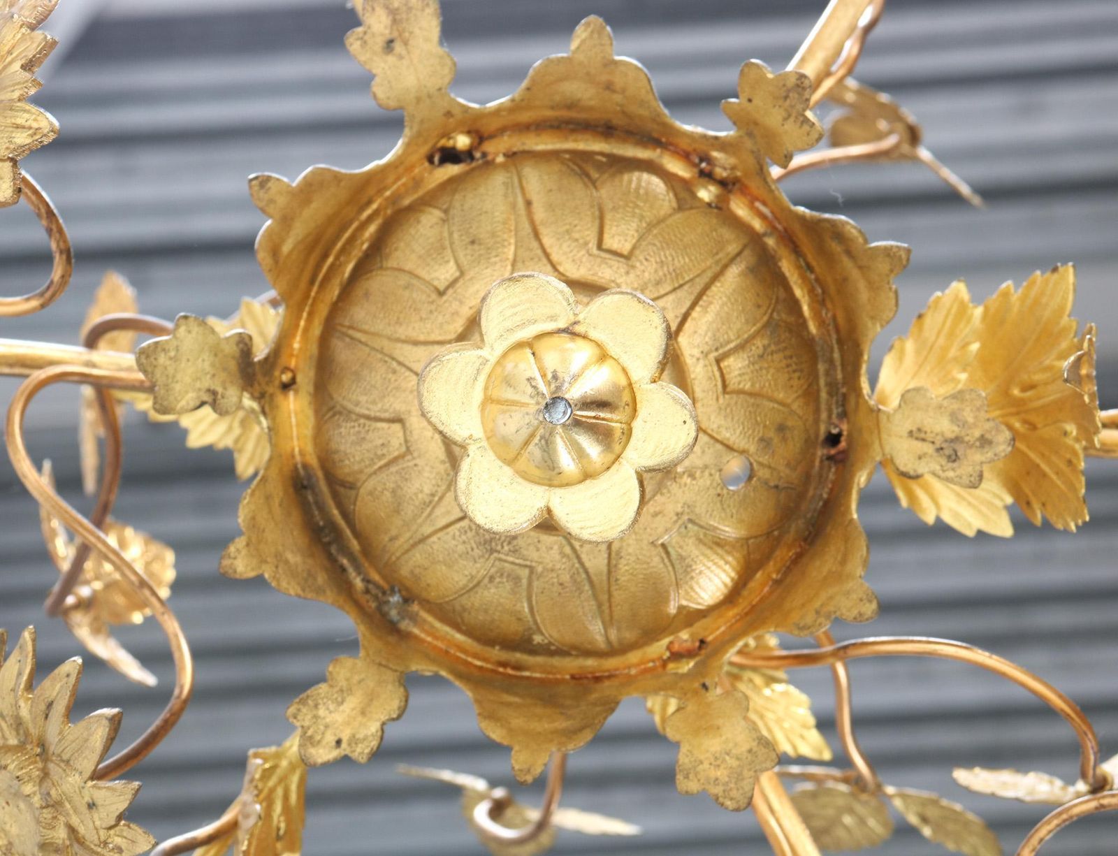 Gilt Brass Art Nouveau Chandelier, 1900s photo 1240.0
