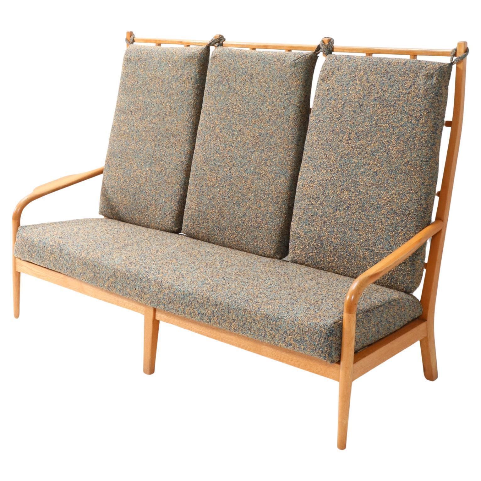 Ash Mid Century Modern High Back Sofa By Frits Eschauzier Jr, 1967