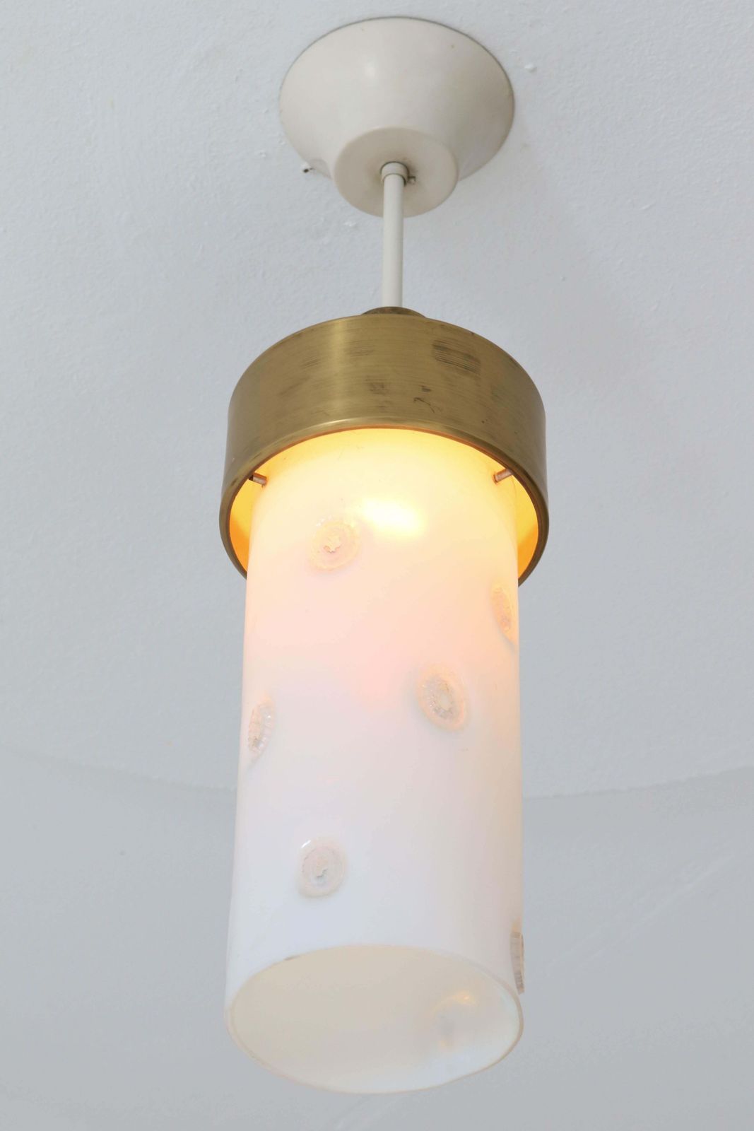 Five Mid Century Modern Italian Pendant Lights With Murano Glass Shade, 1960s photo for sale