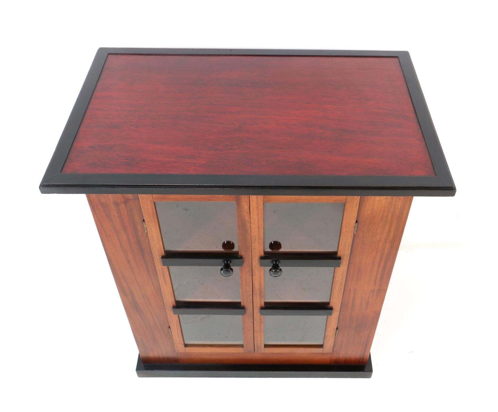 Walnut Art Deco Modernist Tea Cabinet By Jan Brunott, 1920s photo vintage
