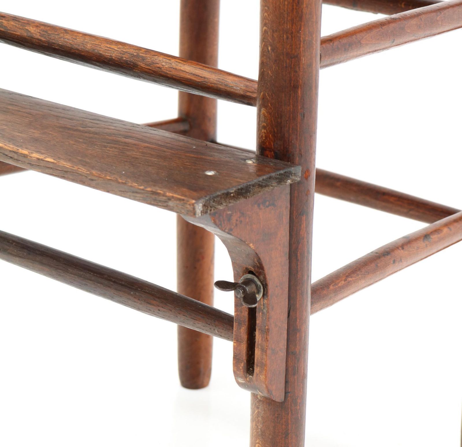 775.0 Antique 19th Century Beech Country Ladder Back Children's Chair photo