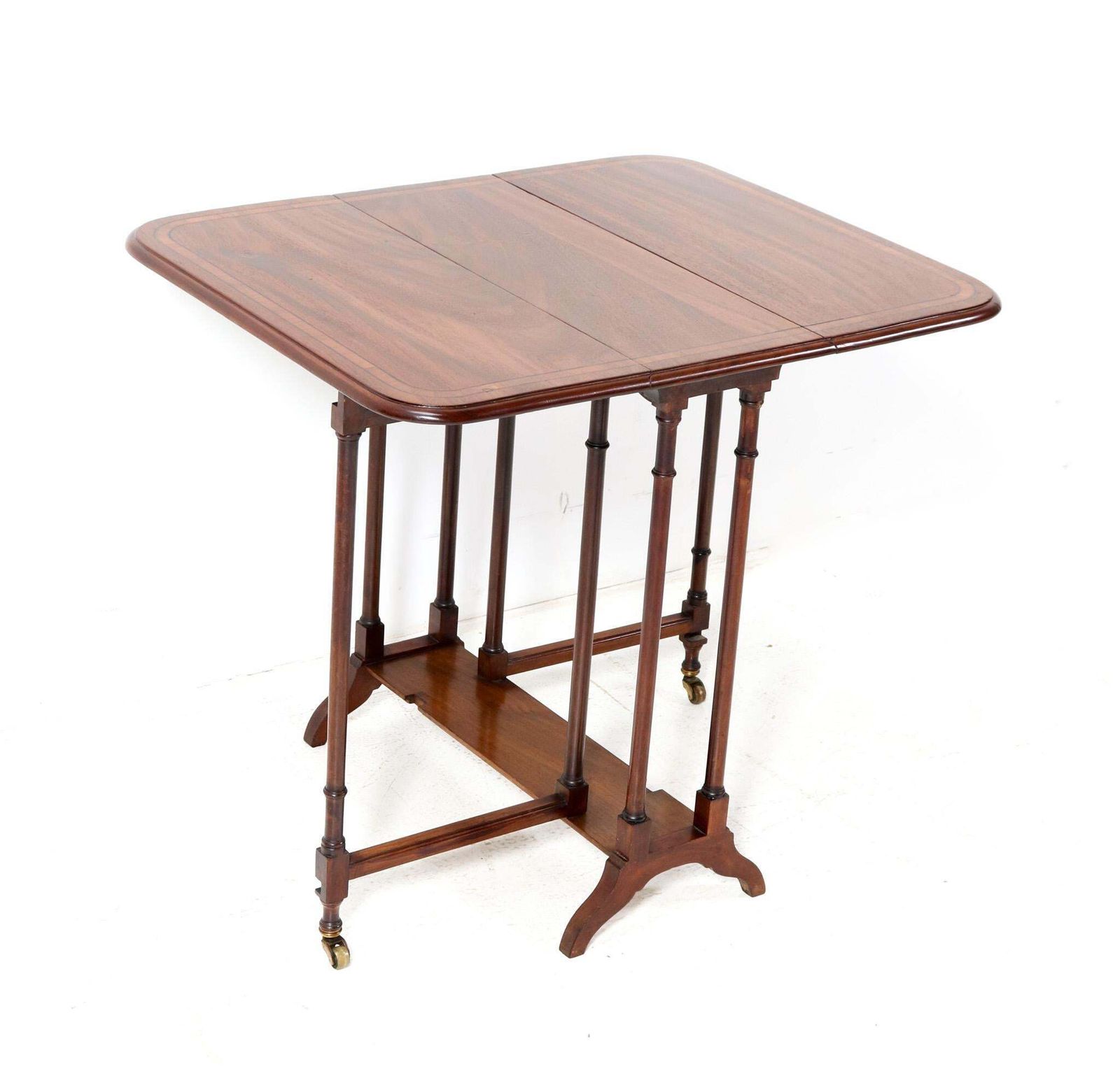 Walnut English 19th Century Spider Leg Table With Drop Leaves photo furniture