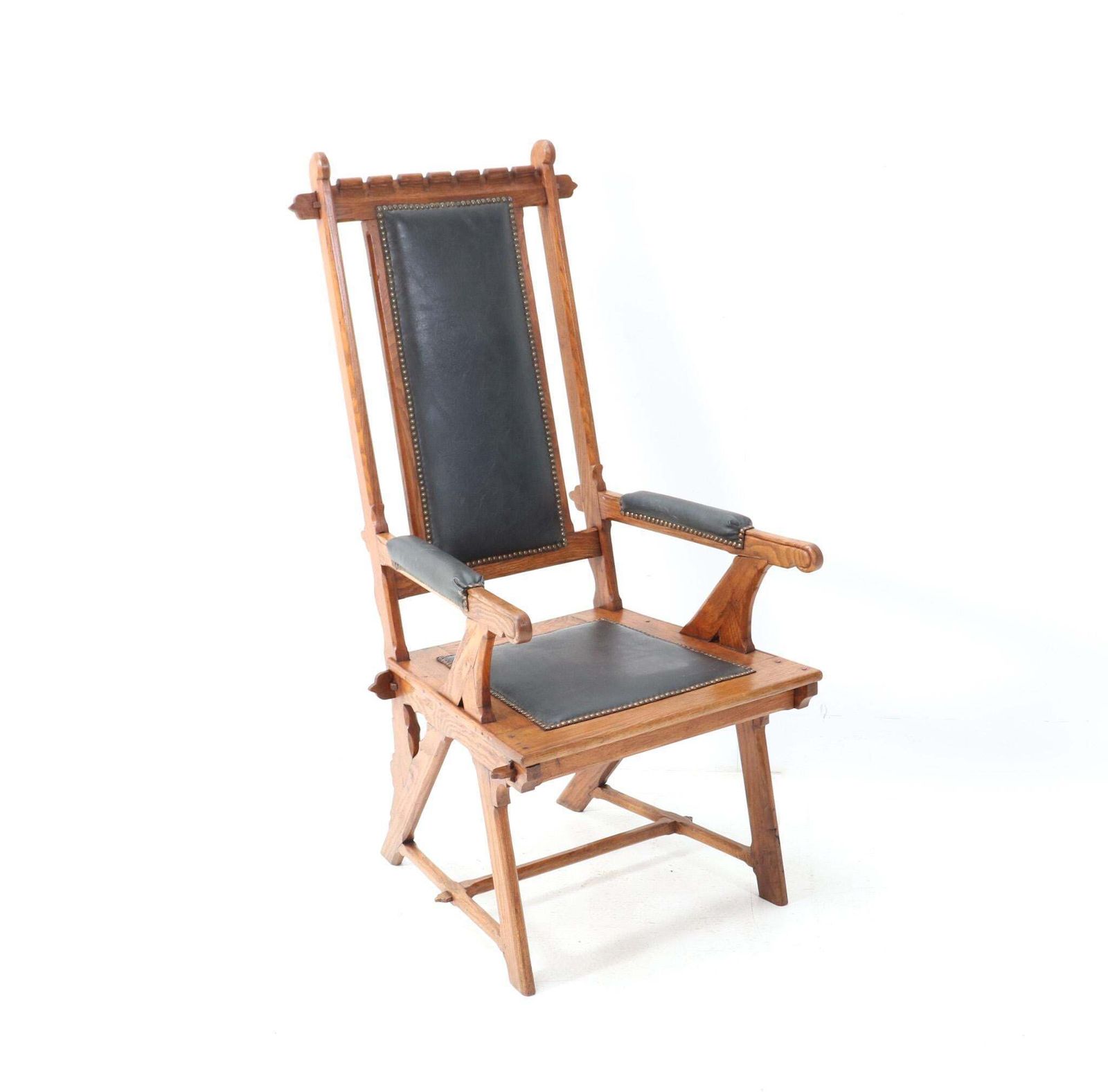 Oak Arts & Crafts Art Nouveau High Back Armchair By H.P. Berlage, 1900s photo 2110.0