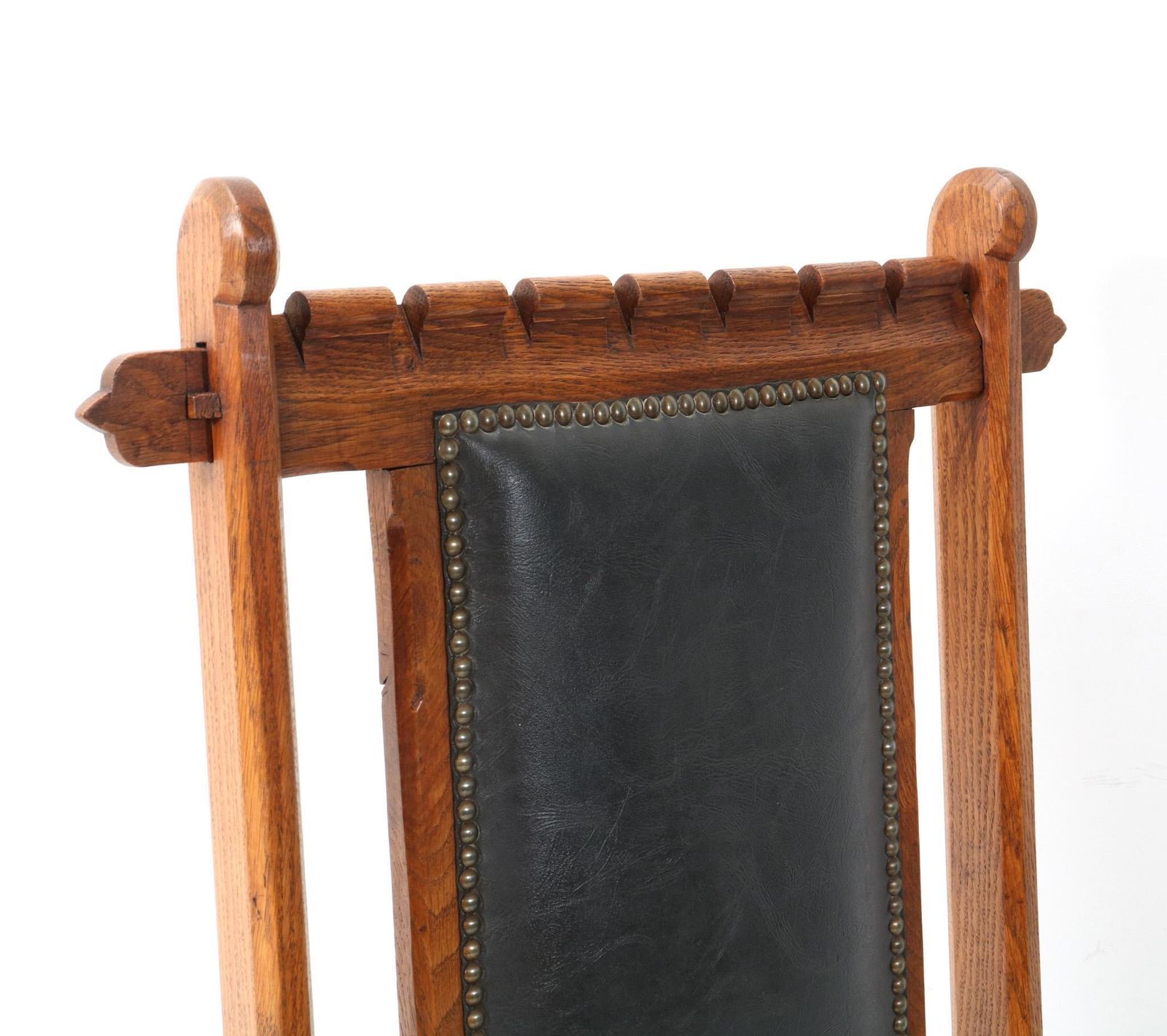photo for sale Oak Arts & Crafts Art Nouveau High Back Armchair By H.P. Berlage, 1900s