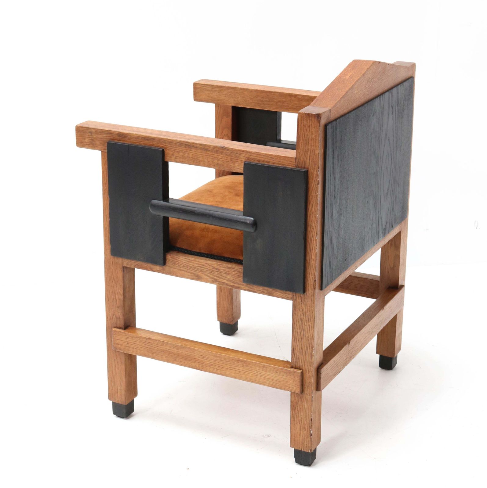 Oak Art Deco Haagse School Armchair By Jacques Grubben, 1930 photo 2153.0