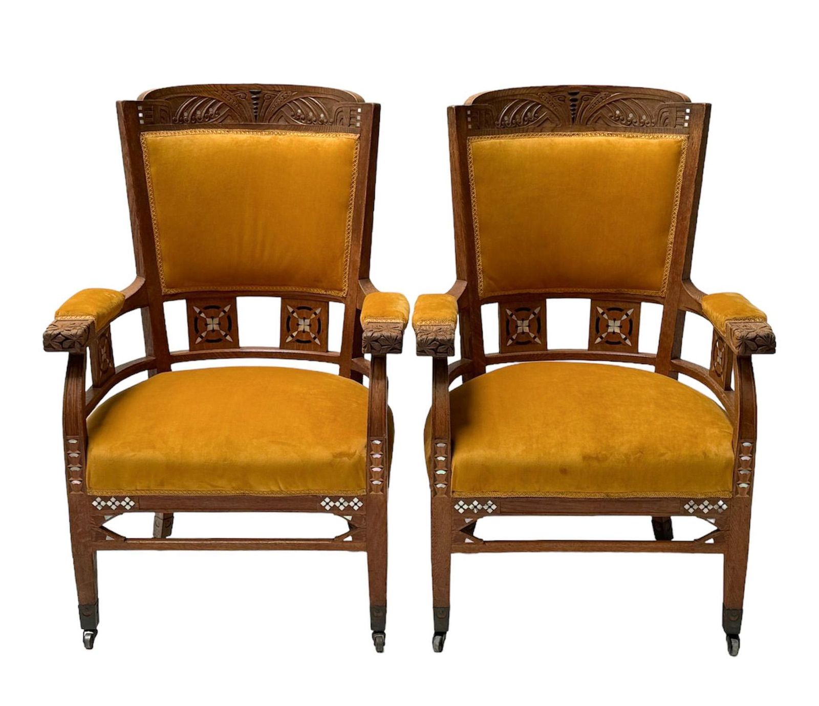 Art Nouveau Arts & Crafts Armchairs By H.F. Jansen & Zonen Amsterdam photo furniture