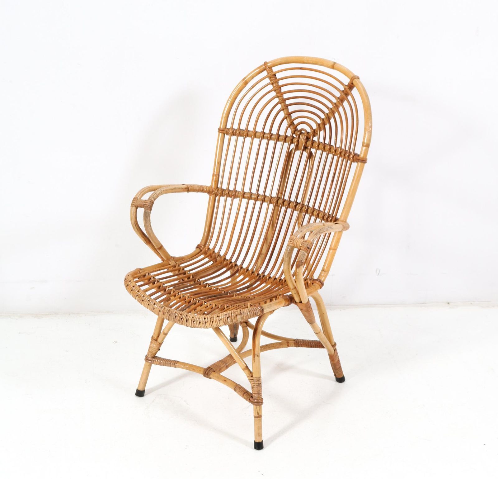 Mid Century Modern Rattan Lounge Chair, 1960s photo furniture