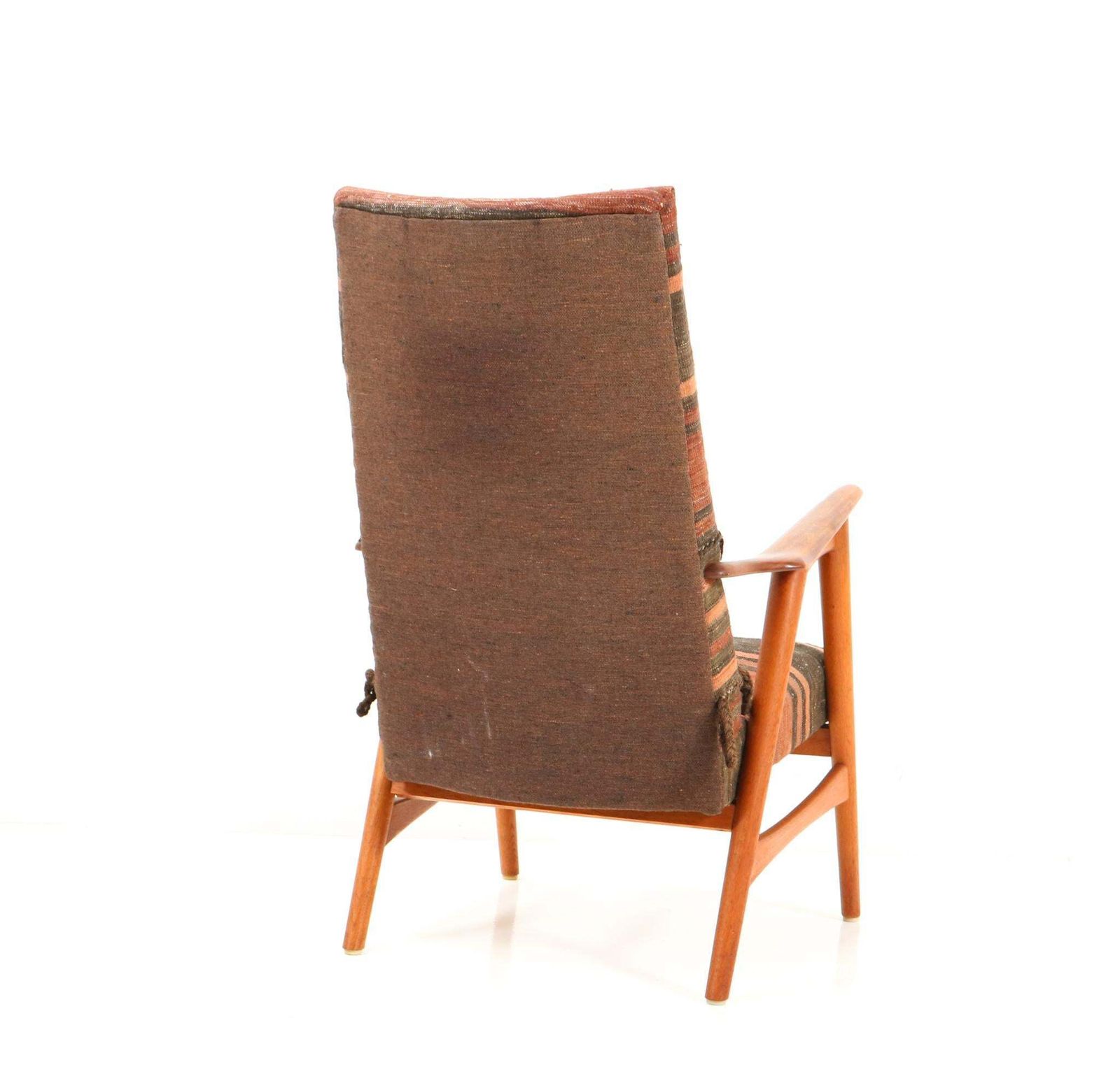 Teak Mid Century Modern Lounge Chair With Kilim Upholstery, 1960s photo 1421.0