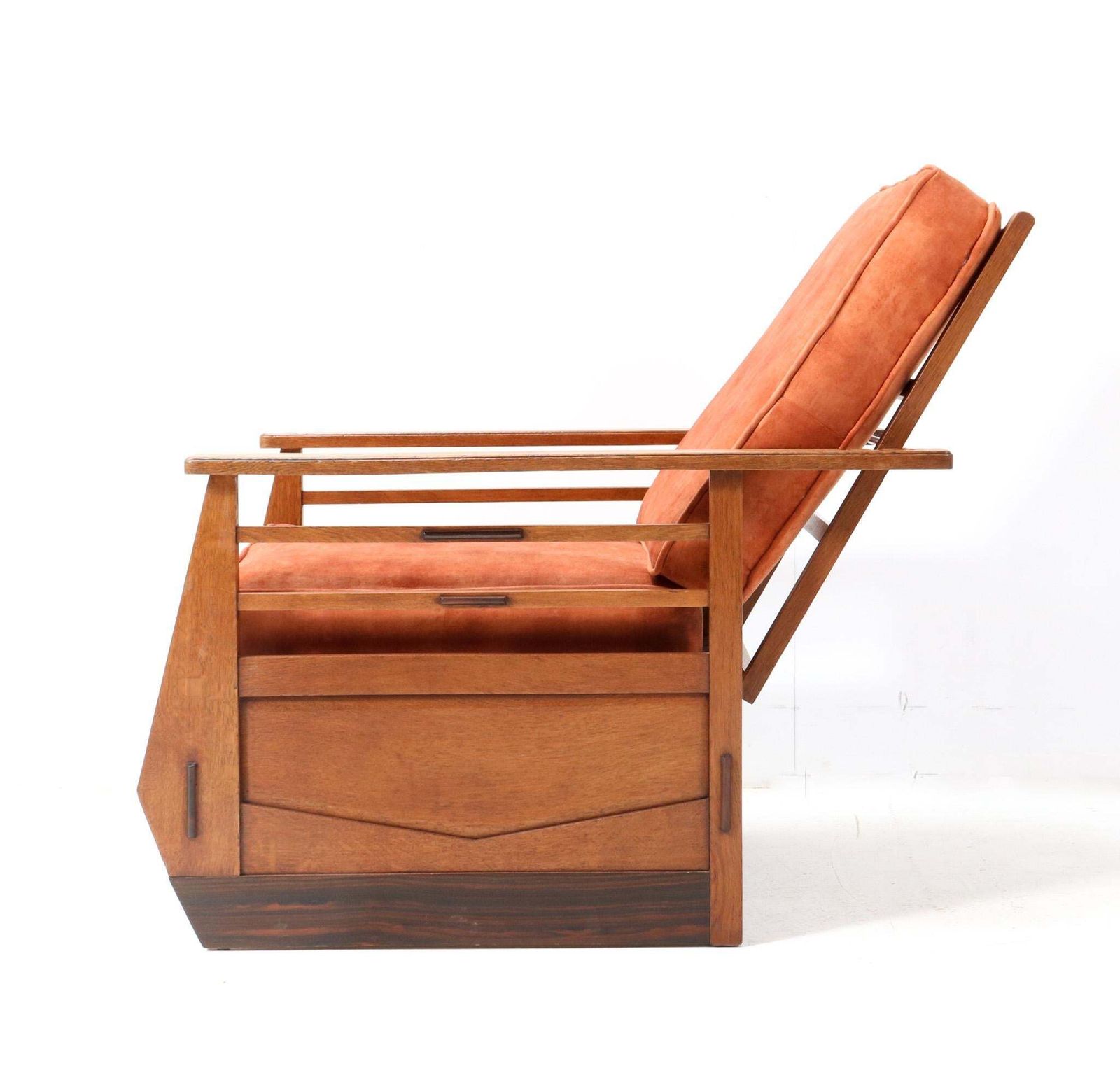 Oak Art Deco Amsterdamse School Lounge Chair Or Folding Chair, 1920s photo 1582.0