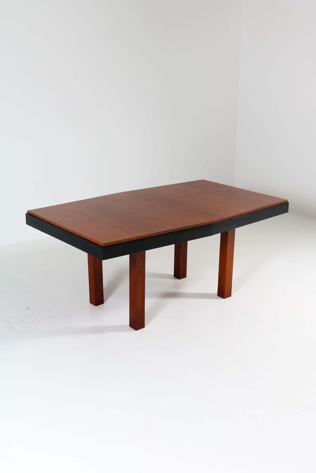 Teak Art Deco Haagse School Extendable Table By Toko V/D Pol Semarang, 1920s photo vinterior