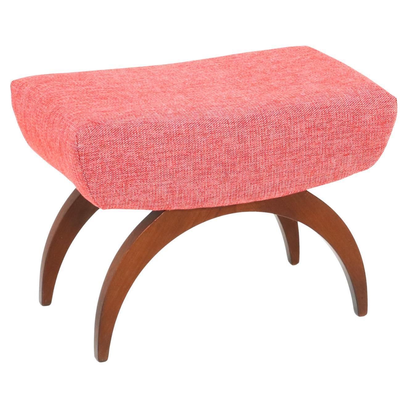 Walnut Mid Century Modern Stool By A.A. Patijn For Zijlstra, 1950s