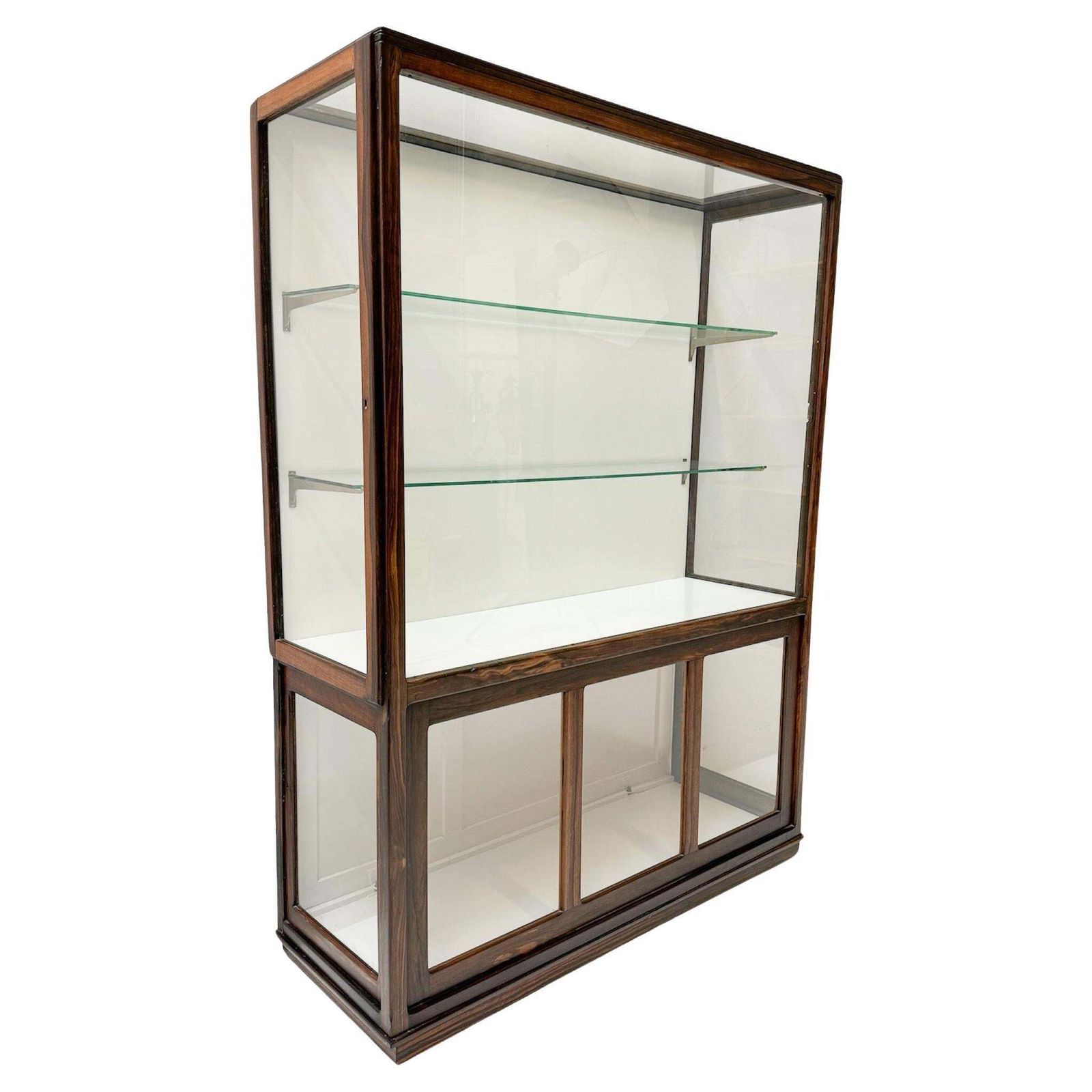 Macassar Art Deco Amsterdamse School Display Cabinet By Napoleon Le Grand, 1920s