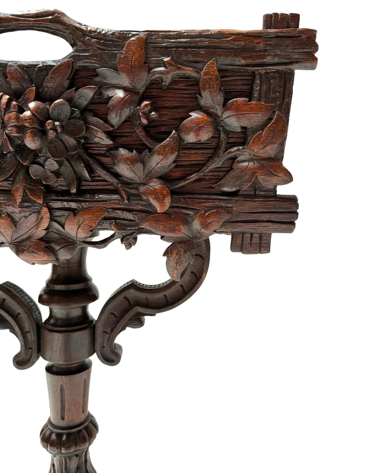 French Carved Fruitwood  Black Forest Planter Or Jardiniiere, 1880s photo buy