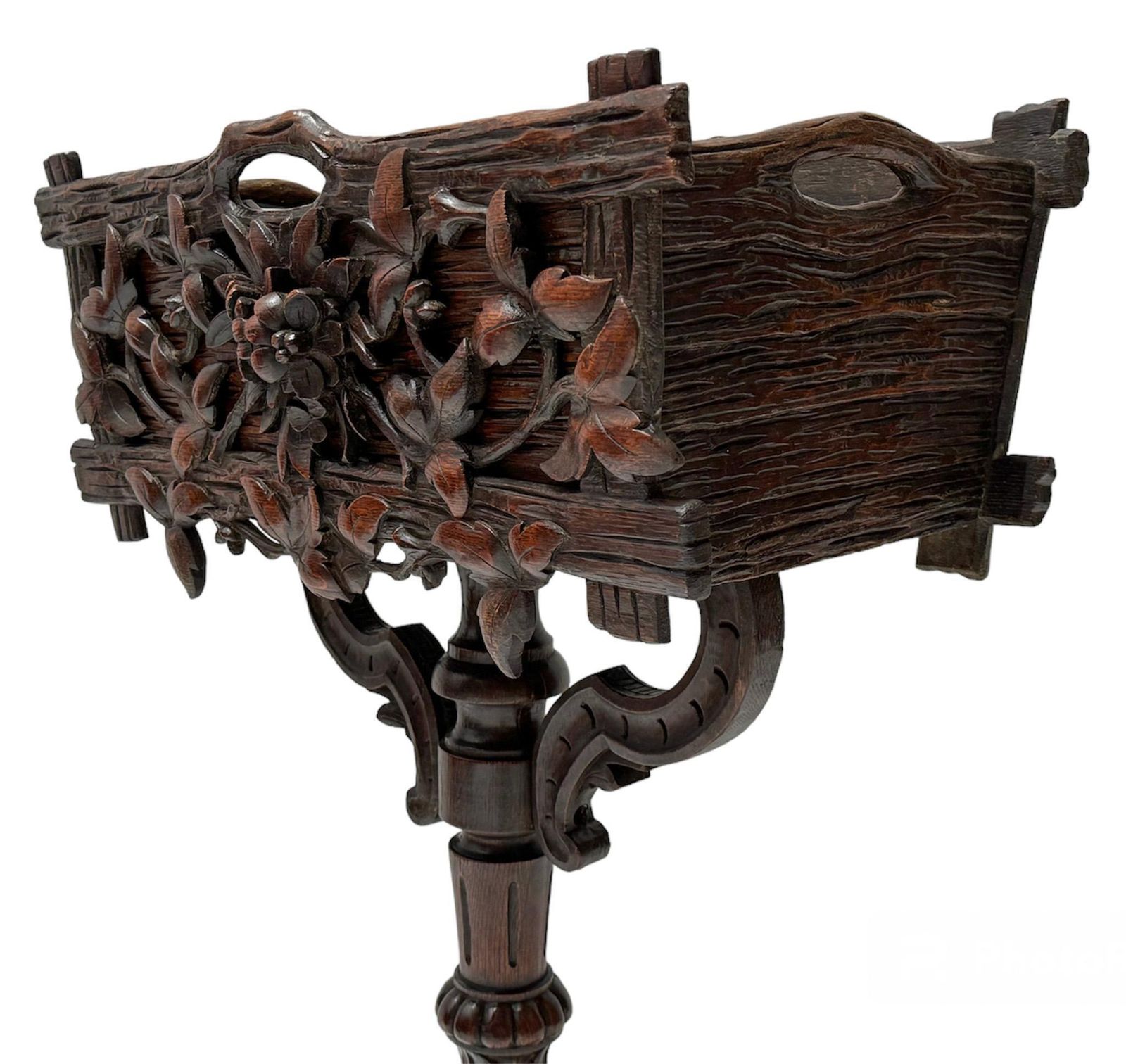photo for sale French Carved Fruitwood  Black Forest Planter Or Jardiniiere, 1880s