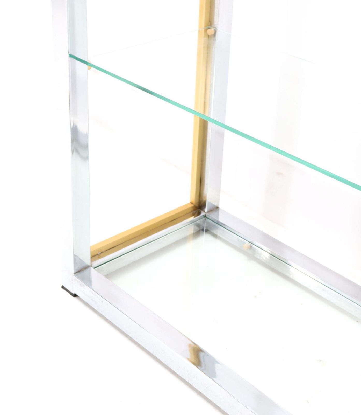 Hollywood Regency Italian Chrome And Brass Etagere By Renato Zevi, 1970s photo 1261.0